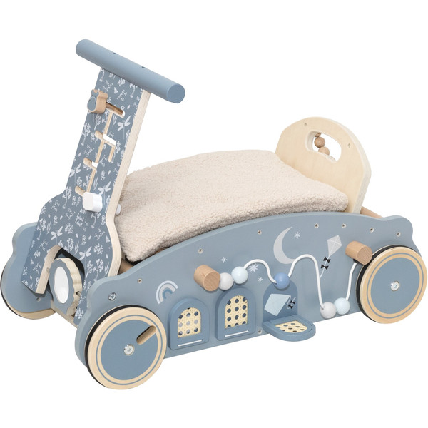 Label Label Blauw Houten 3-in-1 Looptrainer / Loopauto LLWT-10329