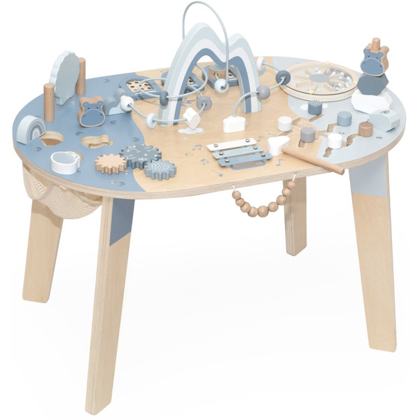 Label Label Blauw Houten Activiteitentafel LLWT-10367