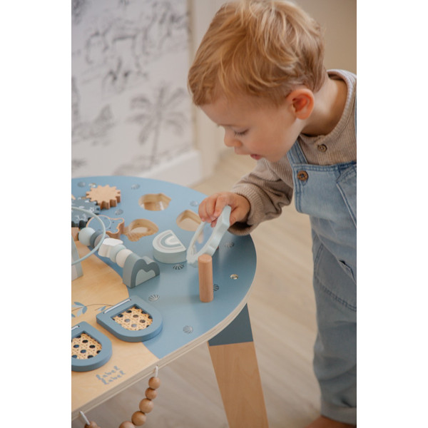 Label Label Blauw Houten Activiteitentafel LLWT-10367