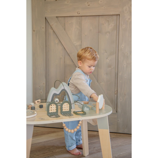 Label Label Olijfgroen Houten Activiteitentafel LLWT-10374