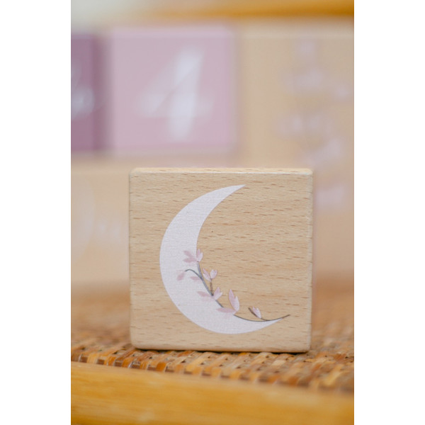 Label Label Roze Houten Mijlpaalblokken LLWT-10442
