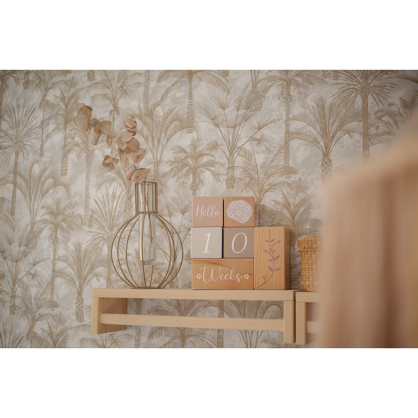 Label Label Nougat Houten Mijlpaalblokken LLWT-10459