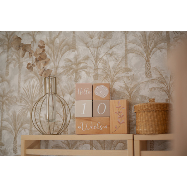 Label Label Nougat Houten Mijlpaalblokken LLWT-10459
