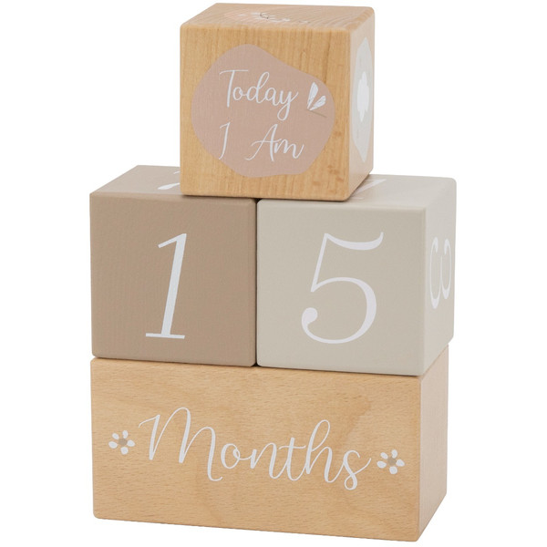 Label Label Nougat Houten Mijlpaalblokken LLWT-10459