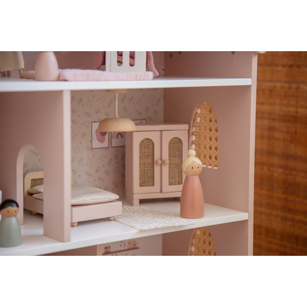 Label Label Roze Houten Poppenhuis LLWT-10466