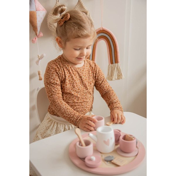Label Label Roze Houten Theeservies Set LLWT-24838