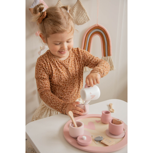 Label Label Roze Houten Theeservies Set LLWT-24838