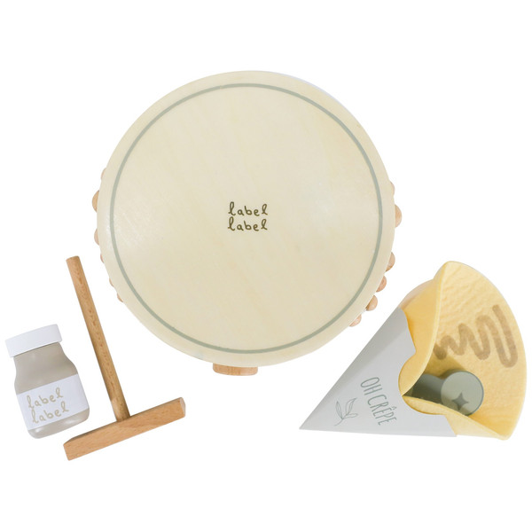 Label Label Olijfgroen Houten Crepe Maker