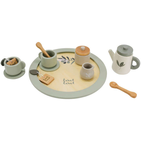 Label Label Olijfgroen Houten Theeservies Set LLWT-27617