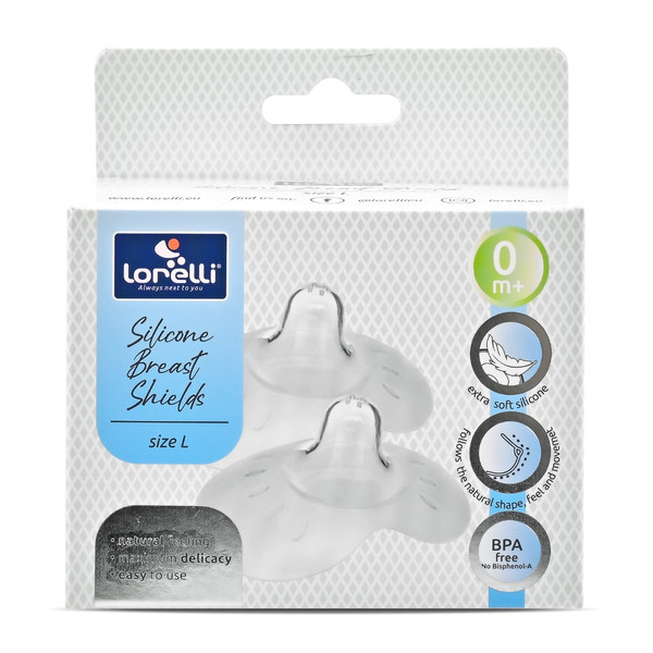 Lorelli 2 stuks maat L Siliconen Tepelbeschermers incl. Bewaardoosje 1022079