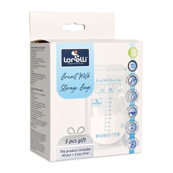 Lorelli 40 + 5 stuks Moedermelk Bewaarzakjes 1022069