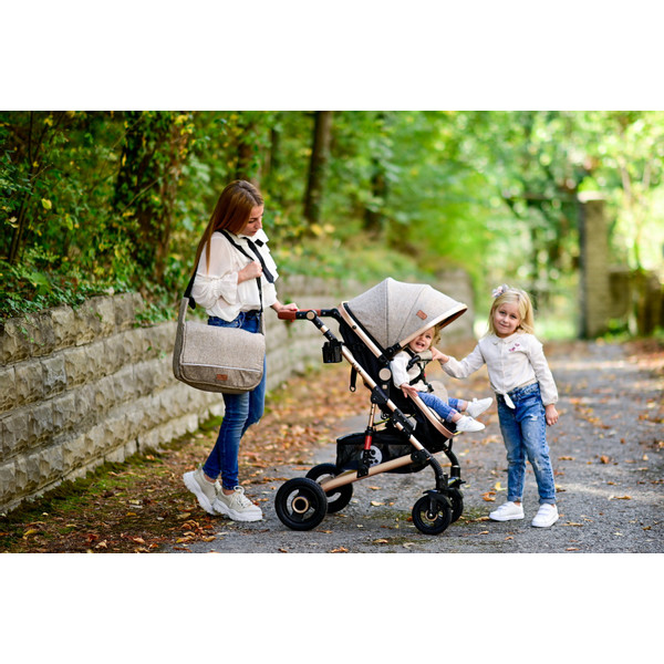 Lorelli Alba Premium Opaline Grey 3-in-1 Combi Kinderwagen incl. Spirit Autostoel