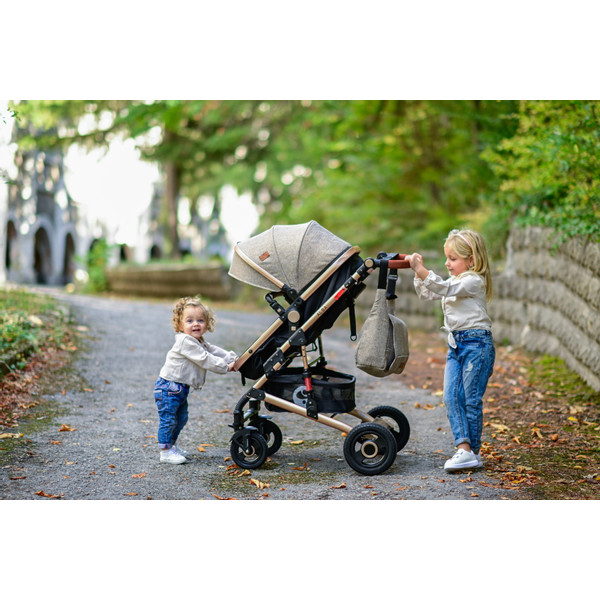 Lorelli Alba Premium Opaline Grey 3-in-1 Combi Kinderwagen incl. Spirit Autostoel