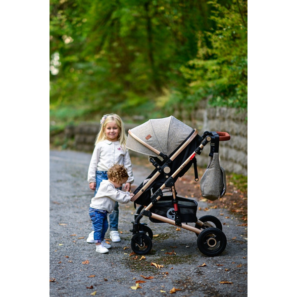 Lorelli Alba Premium Opaline Grey 3-in-1 Combi Kinderwagen incl. Spirit Autostoel