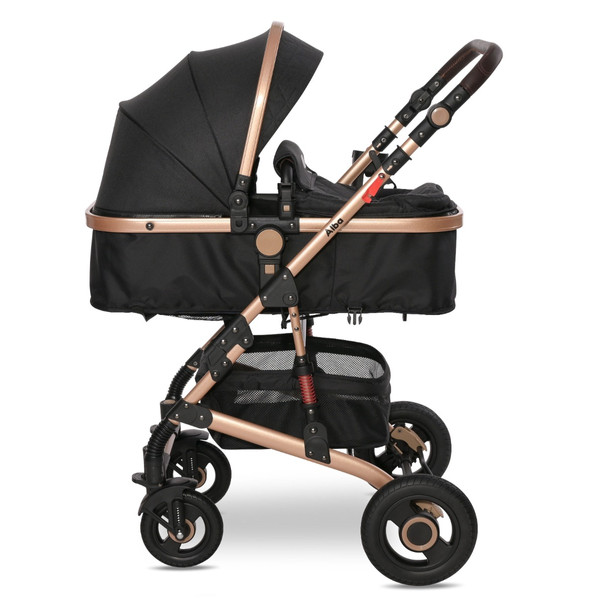 Lorelli Alba Premium Black 3-in-1 Combi Kinderwagen incl. Spirit Autostoel