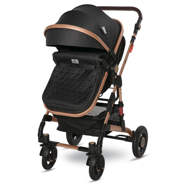 Lorelli Alba Premium Black 3-in-1 Combi Kinderwagen incl. Spirit Autostoel