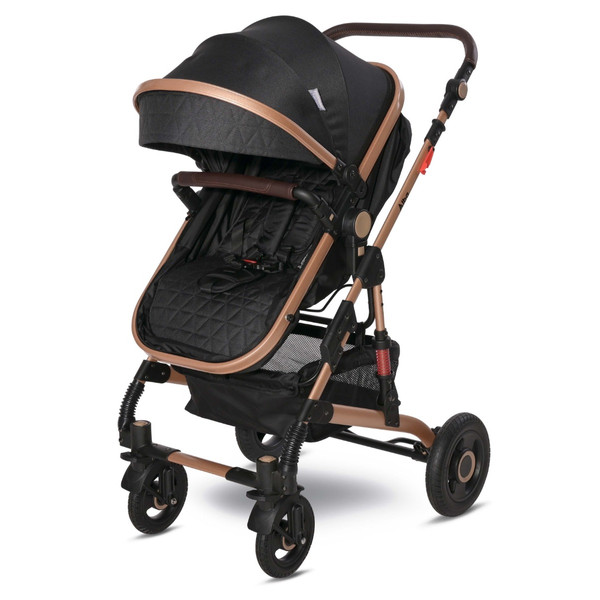 Lorelli Alba Premium Black 3-in-1 Combi Kinderwagen incl. Spirit Autostoel