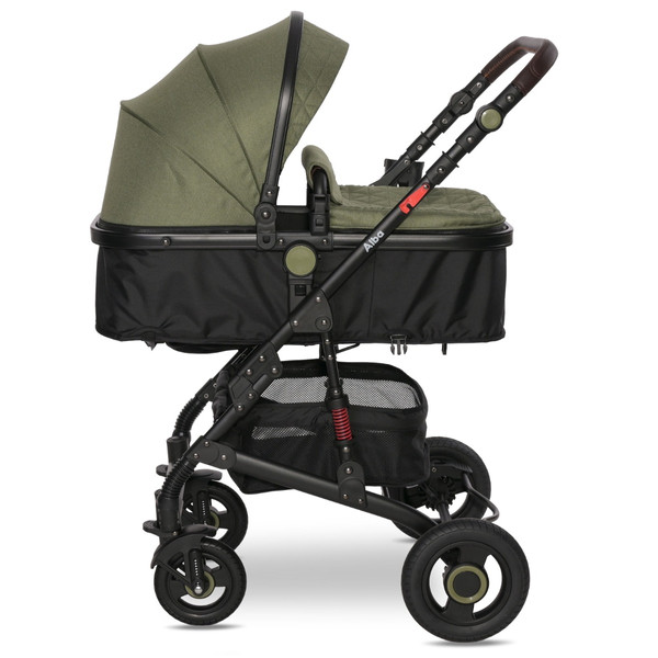Lorelli Alba Premium Loden Green 3-in-1 Combi Kinderwagen incl. Spirit Autostoel