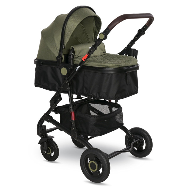 Lorelli Alba Premium Loden Green 3-in-1 Combi Kinderwagen incl. Spirit Autostoel