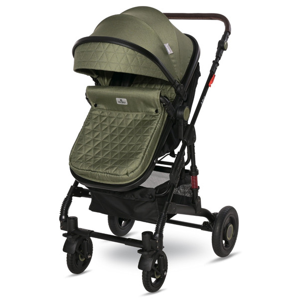 Lorelli Alba Premium Loden Green 3-in-1 Combi Kinderwagen incl. Spirit Autostoel