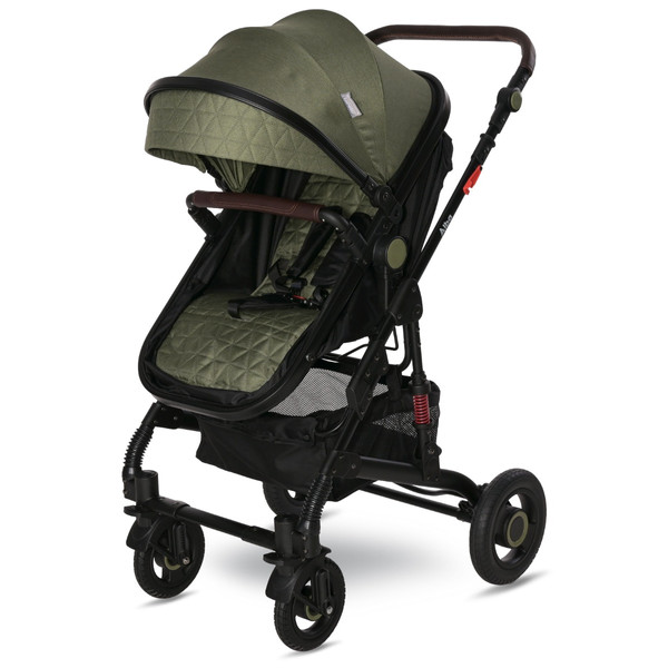Lorelli Alba Premium Loden Green 3-in-1 Combi Kinderwagen incl. Spirit Autostoel