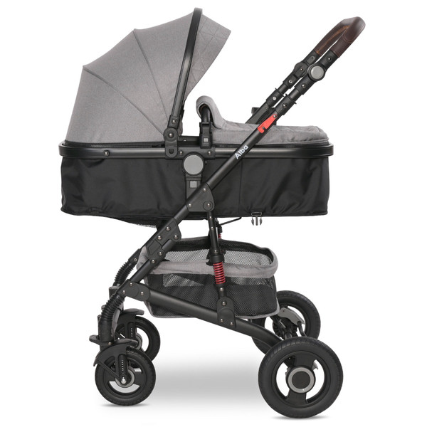 Lorelli Alba Premium Opaline Grey 3-in-1 Combi Kinderwagen incl. Spirit Autostoel