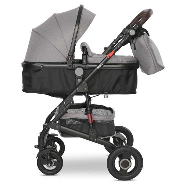 Lorelli Alba Premium Opaline Grey 3-in-1 Combi Kinderwagen incl. Spirit Autostoel