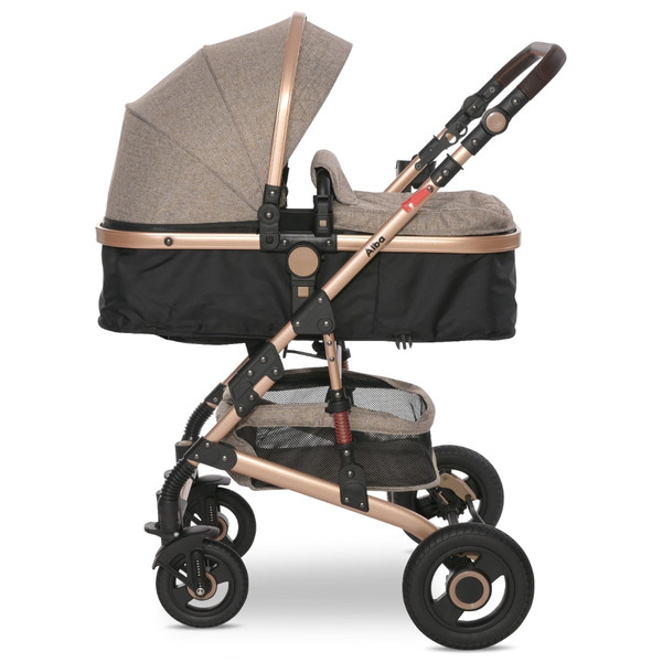 Lorelli Alba Premium Pearl Beige 3-in-1 Combi Kinderwagen incl. Spirit Autostoel