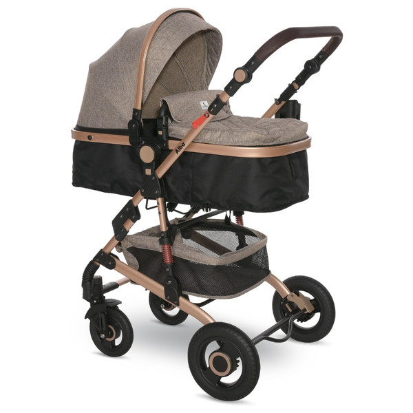 Lorelli Alba Premium Pearl Beige 3-in-1 Combi Kinderwagen incl. Spirit Autostoel