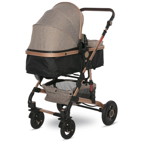 Lorelli Alba Premium Pearl Beige 3-in-1 Combi Kinderwagen incl. Spirit Autostoel