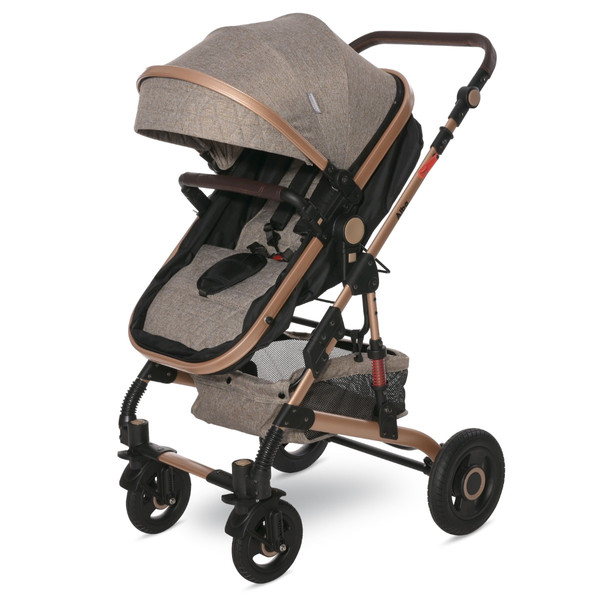 Lorelli Alba Premium Pearl Beige 3-in-1 Combi Kinderwagen incl. Spirit Autostoel