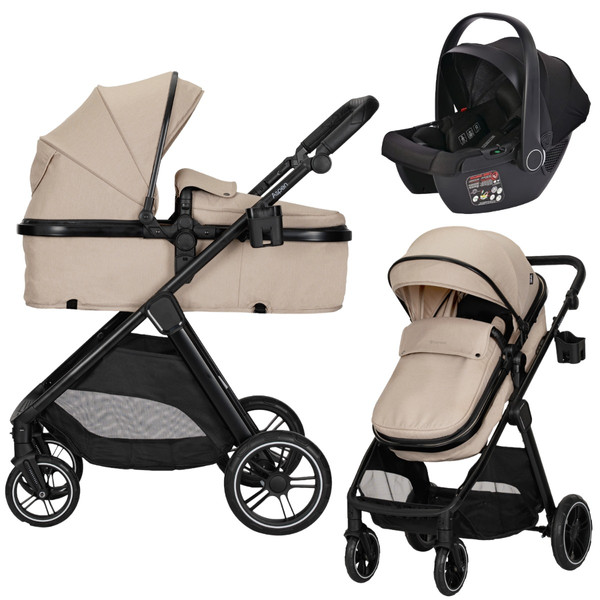 Lorelli Aspen Cappuccino 3-in-1 Combi Kinderwagen met i-Size Autostoel