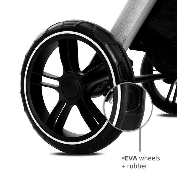 Lorelli Aspen Black 3-in-1 Combi Kinderwagen incl. i-Size Autostoel