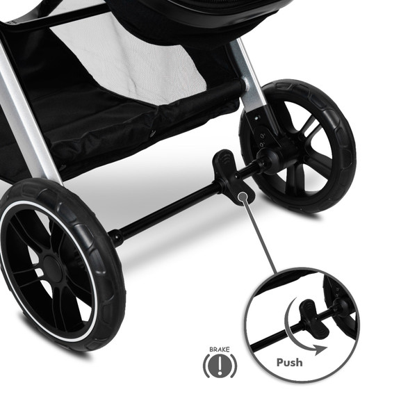 Lorelli Aspen Grey 3-in-1 Combi Kinderwagen incl. i-Size Autostoel