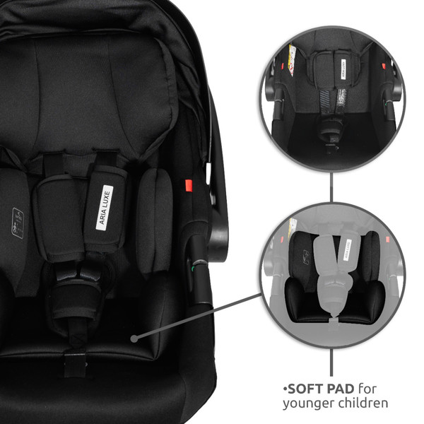 Lorelli Bianca Black 3-in-1 Kinderwagen incl. i-Size Autostoel 1002201-2501