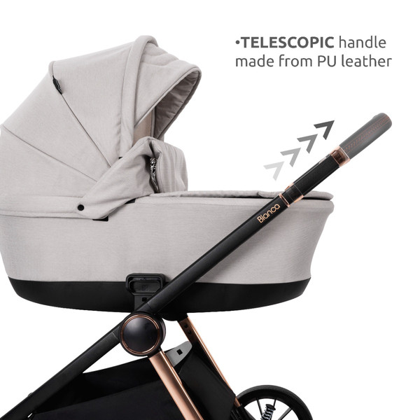 Lorelli Bianca Grey 3-in-1 Kinderwagen incl. i-Size Autostoel 1002201-2506