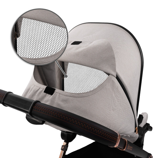 Lorelli Bianca Grey 3-in-1 Kinderwagen incl. i-Size Autostoel 1002201-2506