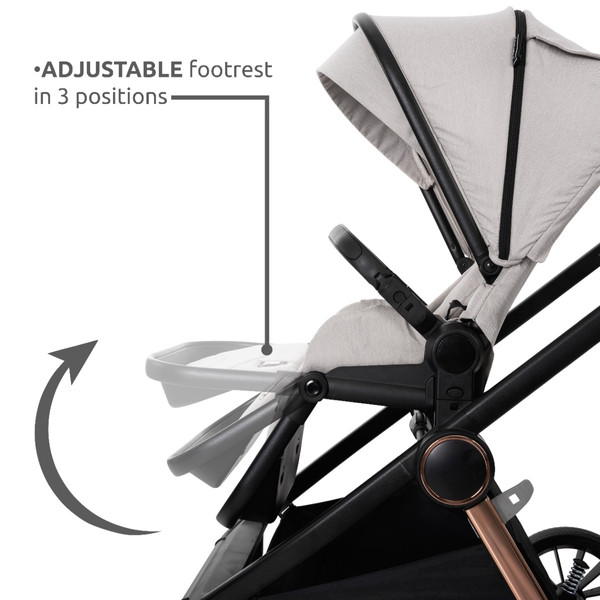 Lorelli Bianca Black 3-in-1 Kinderwagen incl. i-Size Autostoel 1002201-2501