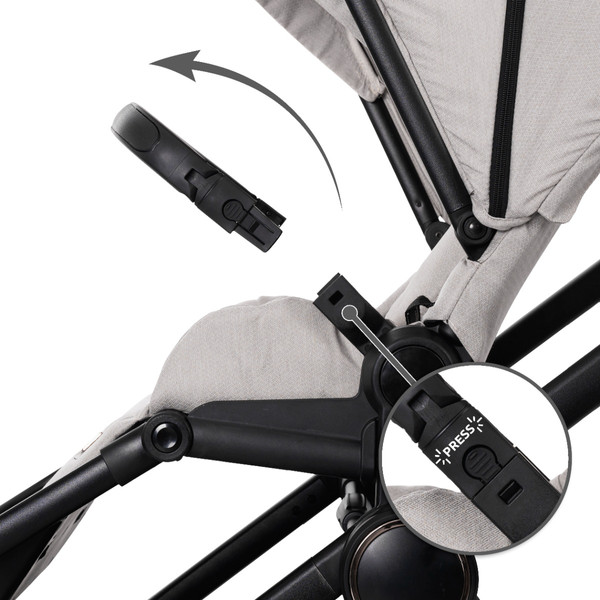 Lorelli Bianca Grey 3-in-1 Kinderwagen incl. i-Size Autostoel 1002201-2506