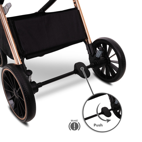 Lorelli Bianca Grey 3-in-1 Kinderwagen incl. i-Size Autostoel 1002201-2506