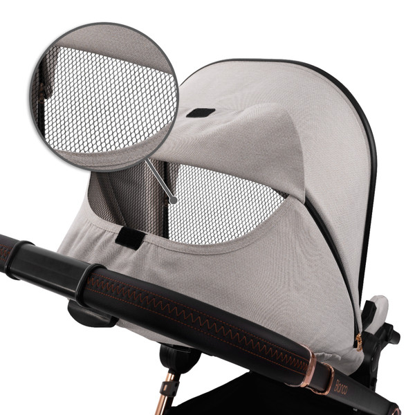 Lorelli Bianca Beige Latte 3-in-1 Kinderwagen incl. i-Size Autostoel