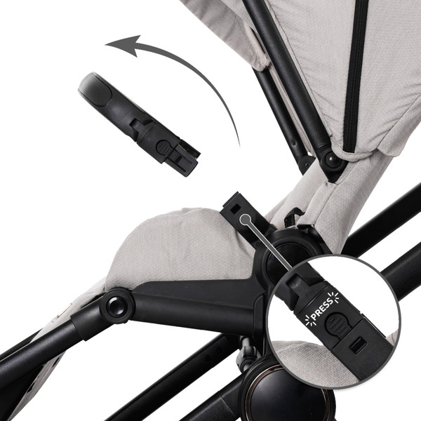 Lorelli Bianca Beige Latte 3-in-1 Kinderwagen incl. i-Size Autostoel