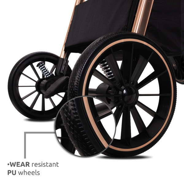 Lorelli Bianca Beige Latte 3-in-1 Kinderwagen incl. i-Size Autostoel