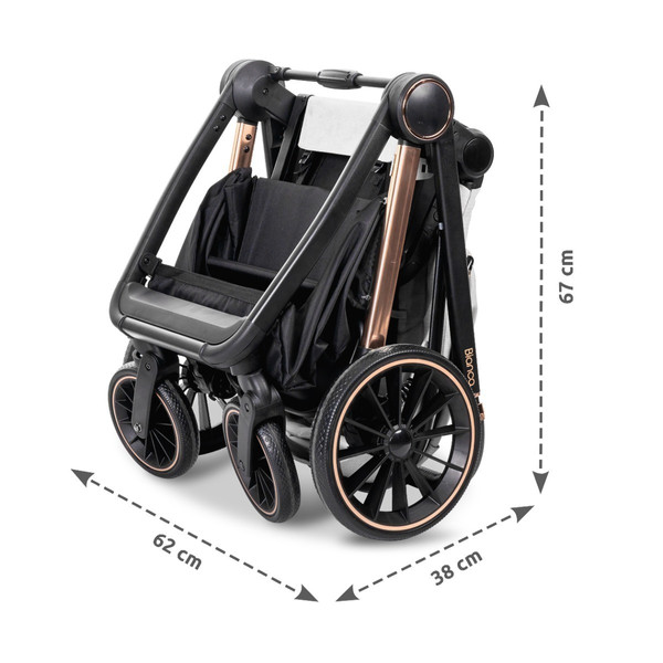 Lorelli Bianca Black 3-in-1 Kinderwagen incl. i-Size Autostoel