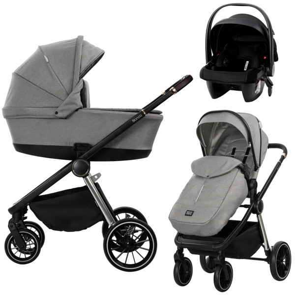 Lorelli Bianca Grey 3-in-1 Kinderwagen incl. i-Size Autostoel 1002201-2506
