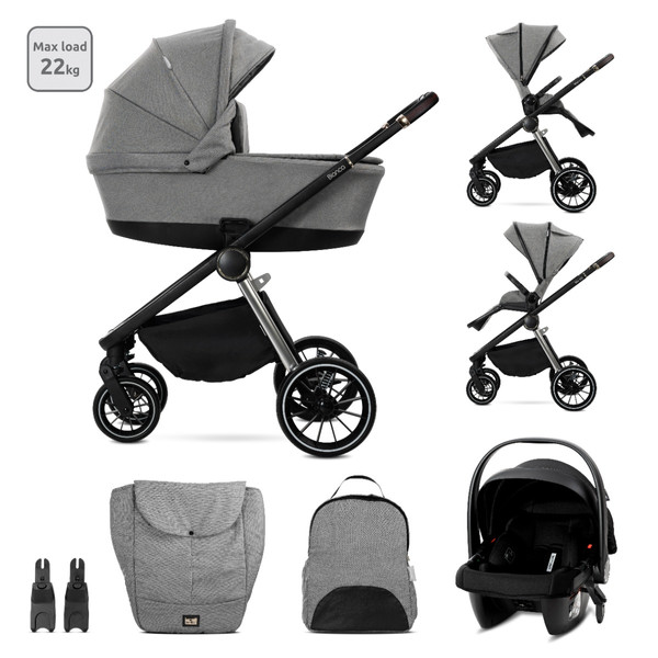 Lorelli Bianca Grey 3-in-1 Kinderwagen incl. i-Size Autostoel 1002201-2506