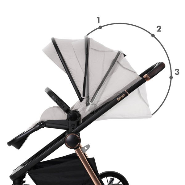 Lorelli Bianca Warm Beige 3-in-1 Kinderwagen incl. i-Size Autostoel