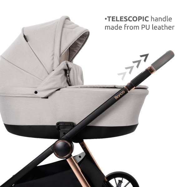 Lorelli Bianca Warm Beige 3-in-1 Kinderwagen incl. i-Size Autostoel