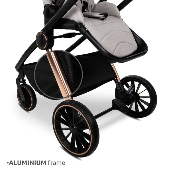 Lorelli Bianca Warm Beige 3-in-1 Kinderwagen incl. i-Size Autostoel