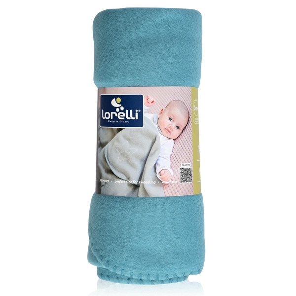Lorelli Fleece Stone Blue Star 75x100cm Wiegdeken 1034002-0010